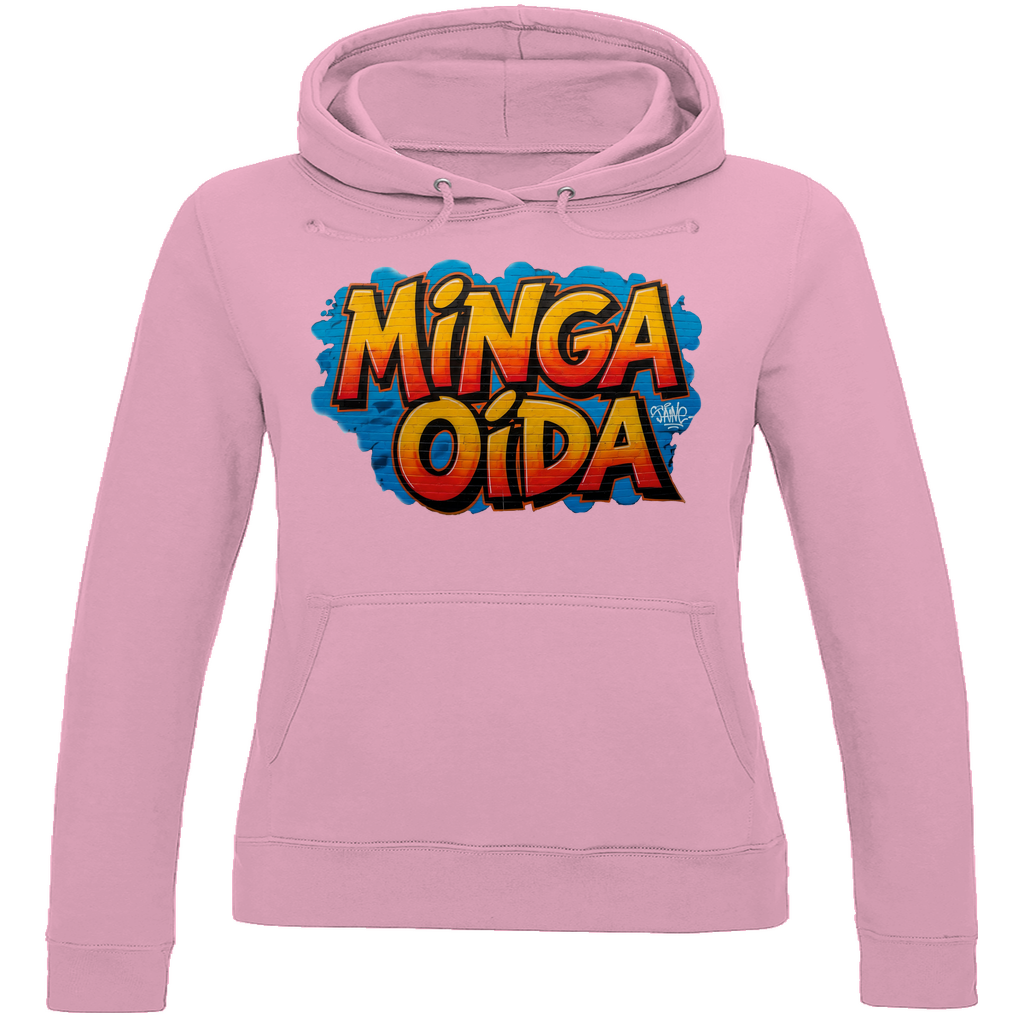 Damen Hoodie Minga Oida Grafitti