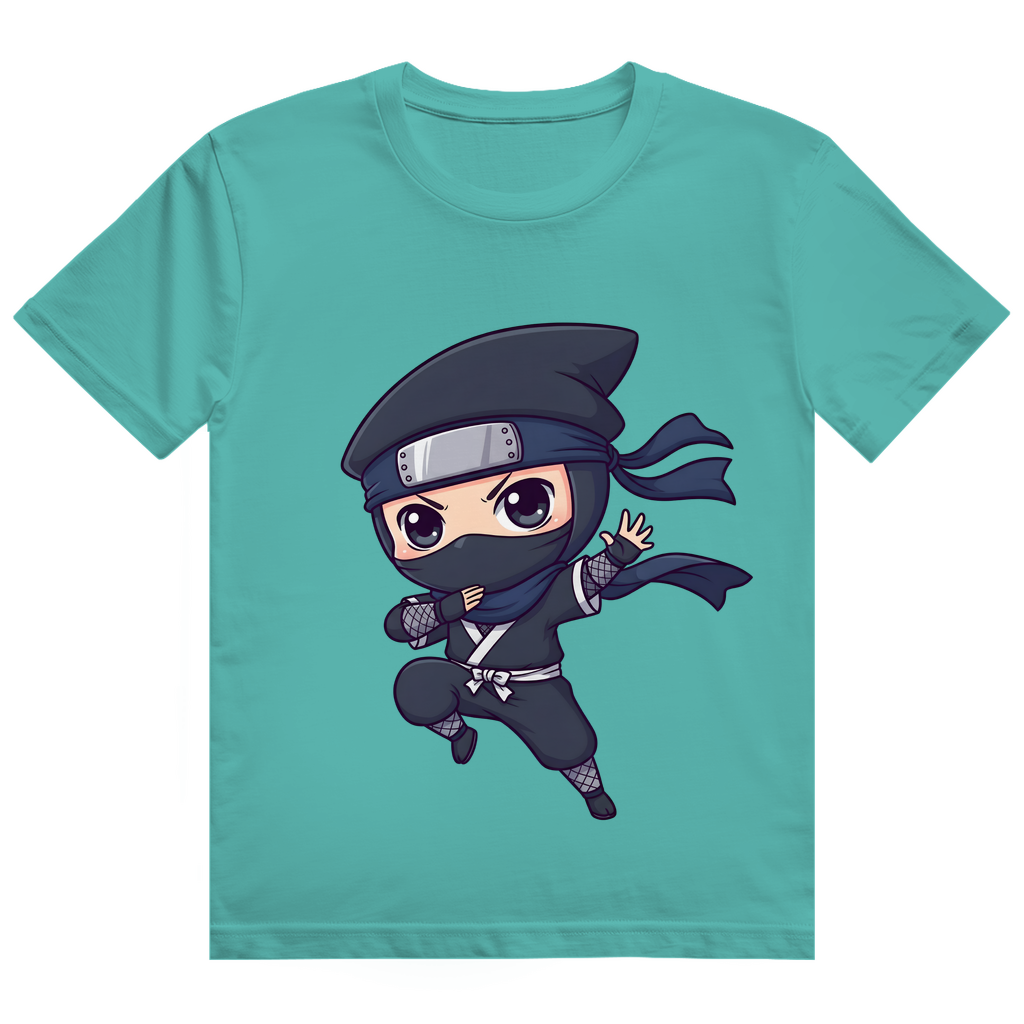 Herren Heavy Cotton T-Shirt Ninja Chibiki Shinobi