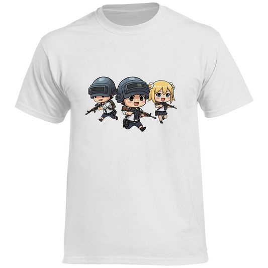 Herren Heavy Cotton T-Shirt Battle Royal PUBG Chibiki