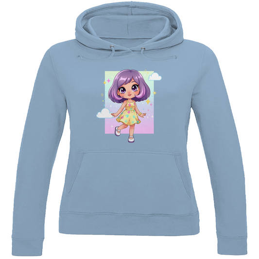 Damen Hoodie girly girl Lila