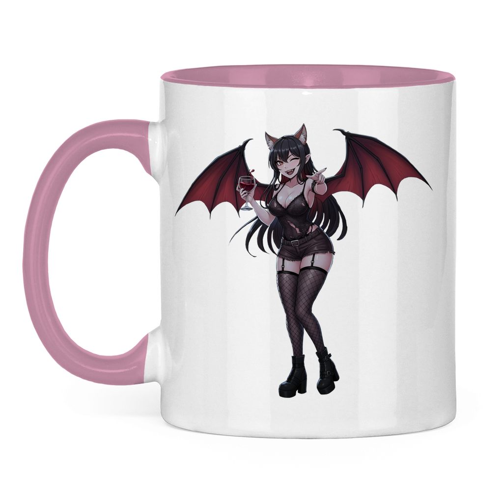 Tasse zweifarbig cute vampire emo girl kawaii manga anime style