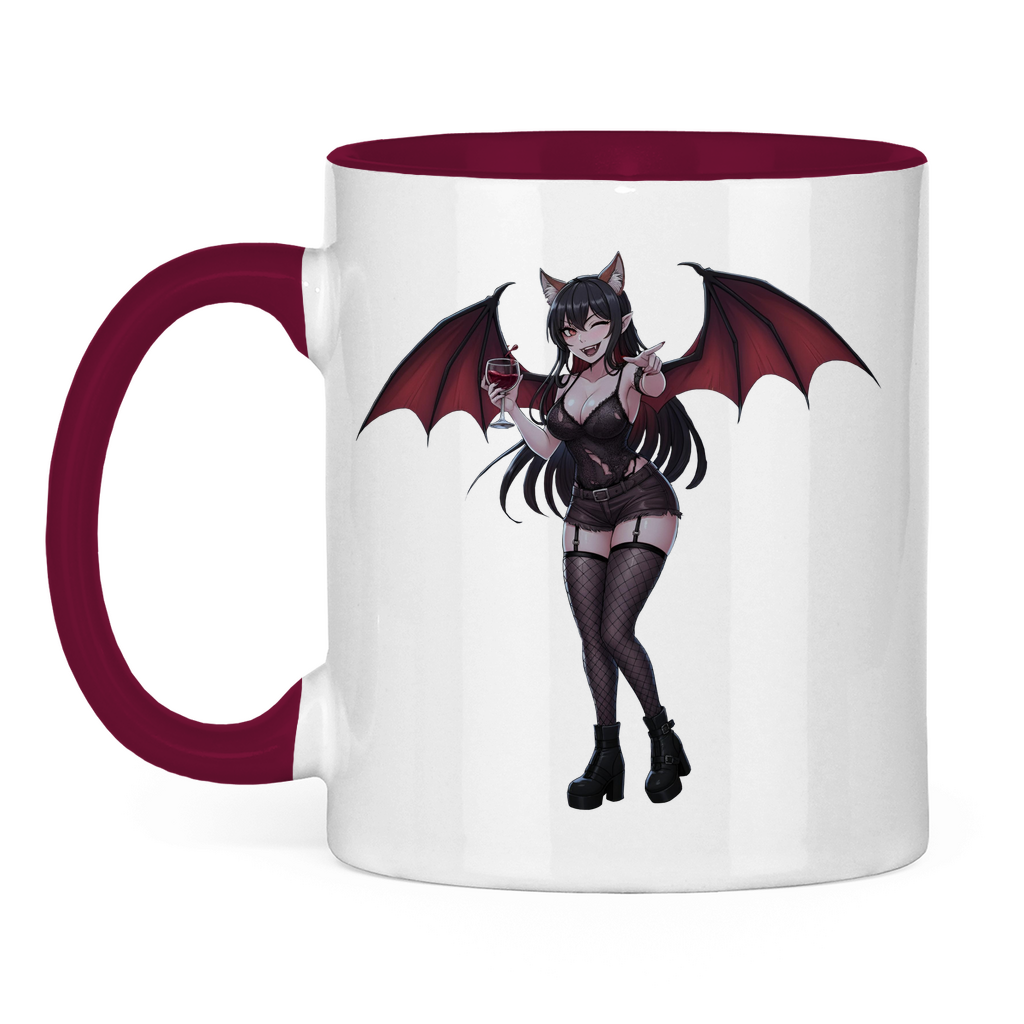 Tasse zweifarbig cute vampire emo girl kawaii manga anime style