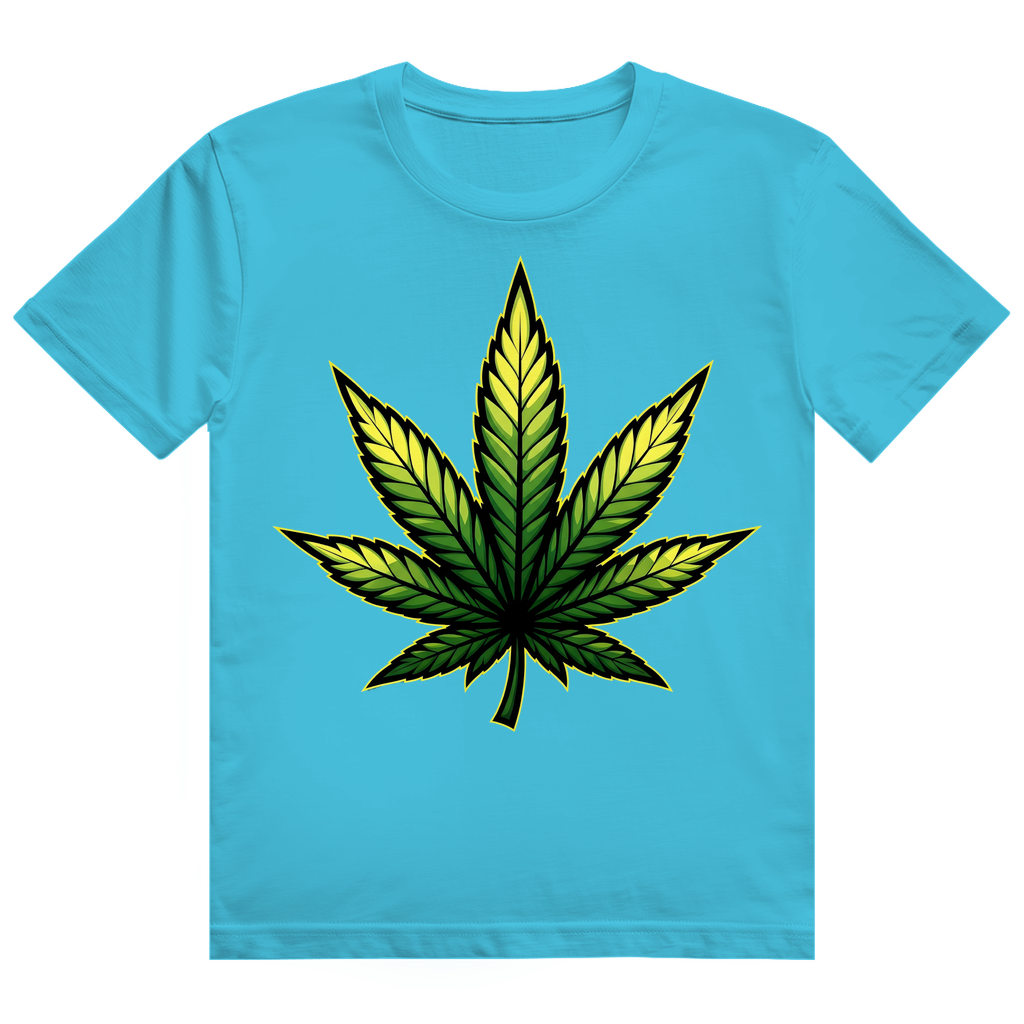 Herren Heavy Cotton T-Shirt Cannabis Logo