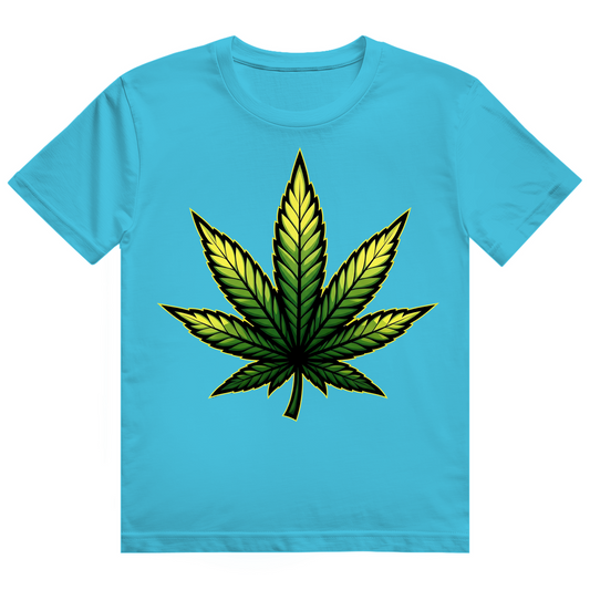 Herren Heavy Cotton T-Shirt Cannabis Logo