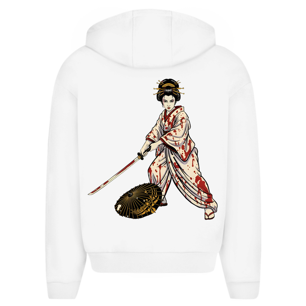 Herren Oversize Zipper Hoodie Lady Snowblood inspired - blood spill , Tarantino kill bill