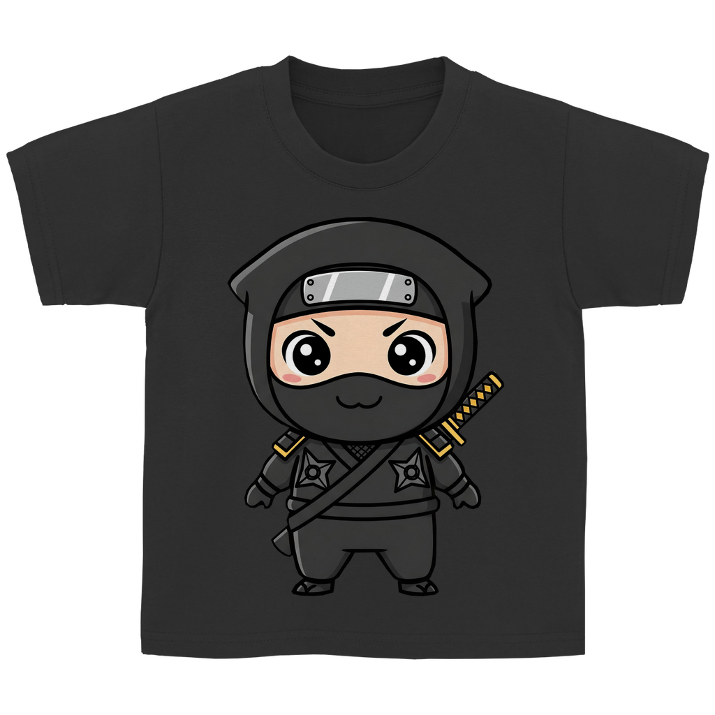 Kinder Basic T-Shirt Ninja Chibiki Shinobi black