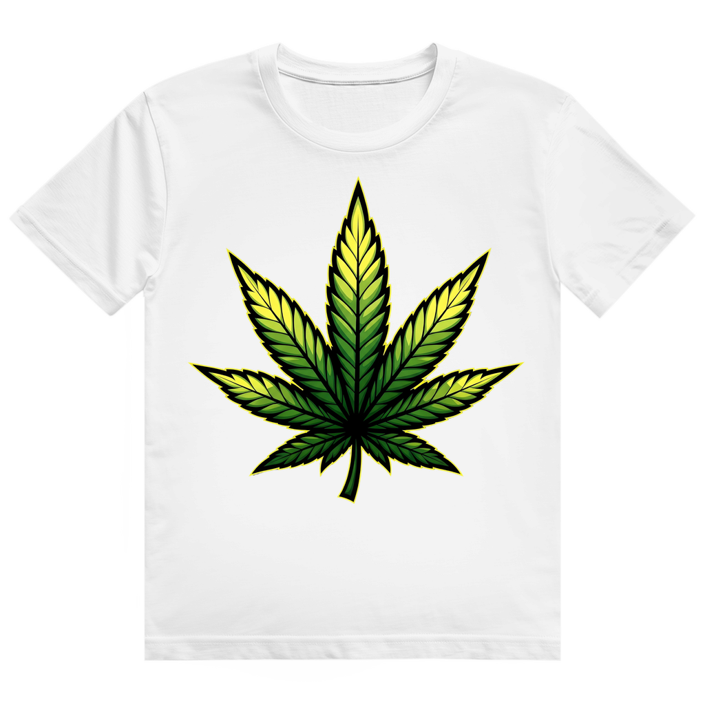 Herren Heavy Cotton T-Shirt Cannabis Logo