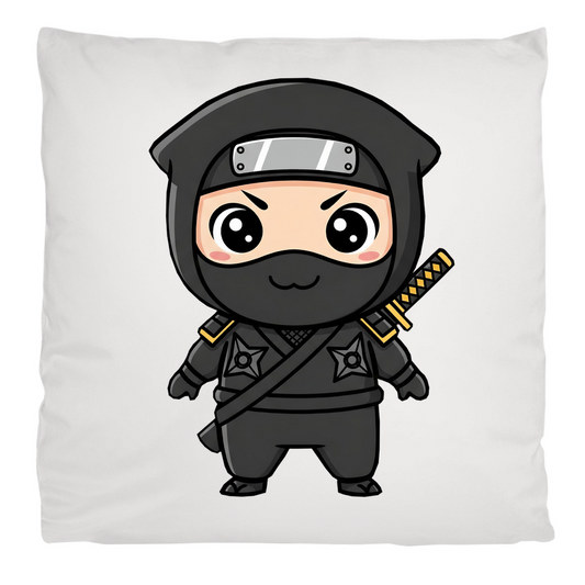 Kopfkissen flauschig Ninja Chibiki Shinobi black