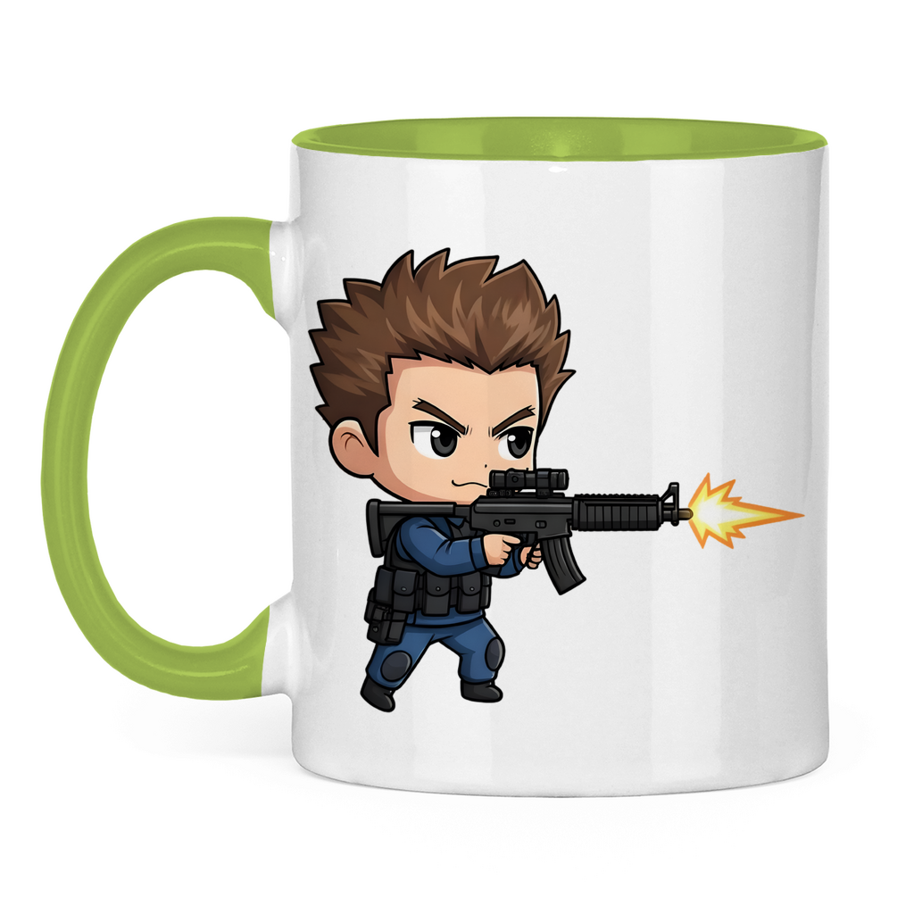Tasse zweifarbig Soldier Police Counter Strike Chibiki