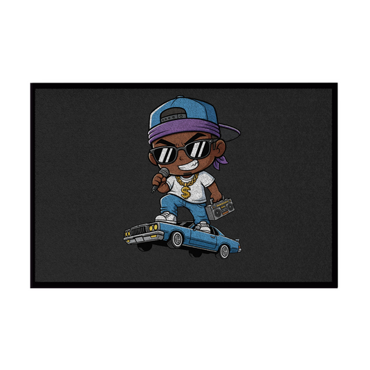 Fußmatte mit Gummirand Gansta Rap Parody - Westcoast inspired comic