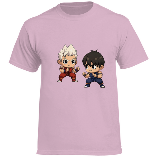 Herren Heavy Cotton T-Shirt street fighter mma martial arts chibiki