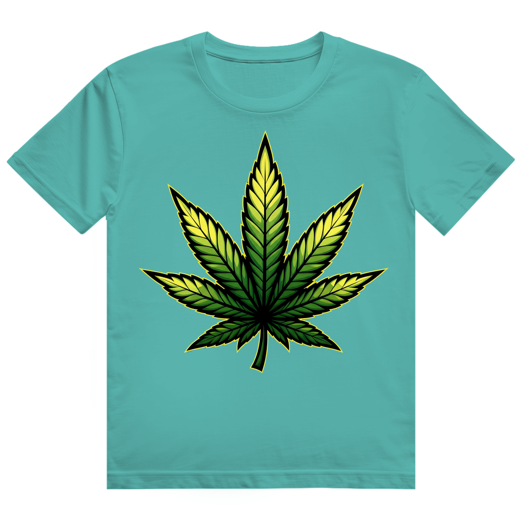 Herren Heavy Cotton T-Shirt Cannabis Logo