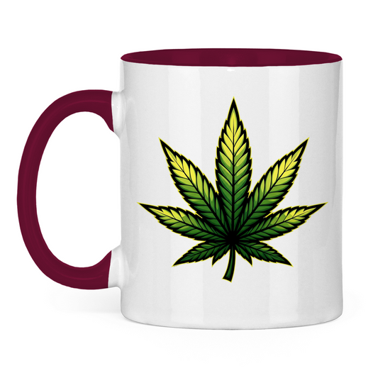Tasse zweifarbig Cannabis Logo