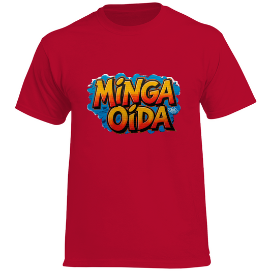 Herren Heavy Cotton T-Shirt Minga Oida Grafitti