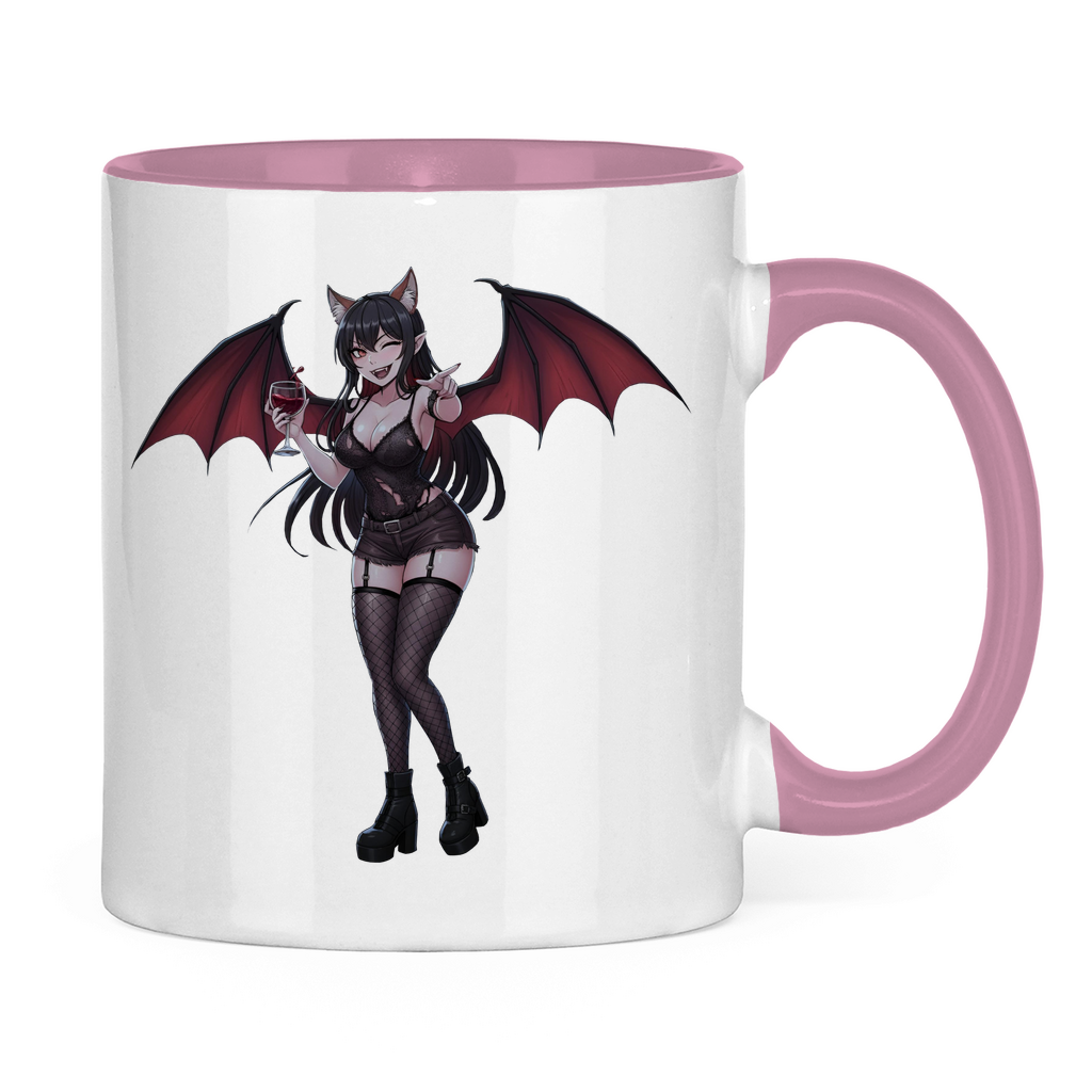 Tasse zweifarbig cute vampire emo girl kawaii manga anime style