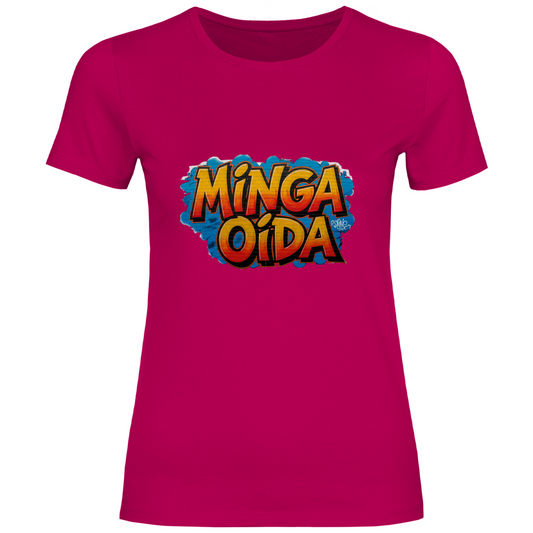 Damen T-Shirt Minga Oida Grafitti