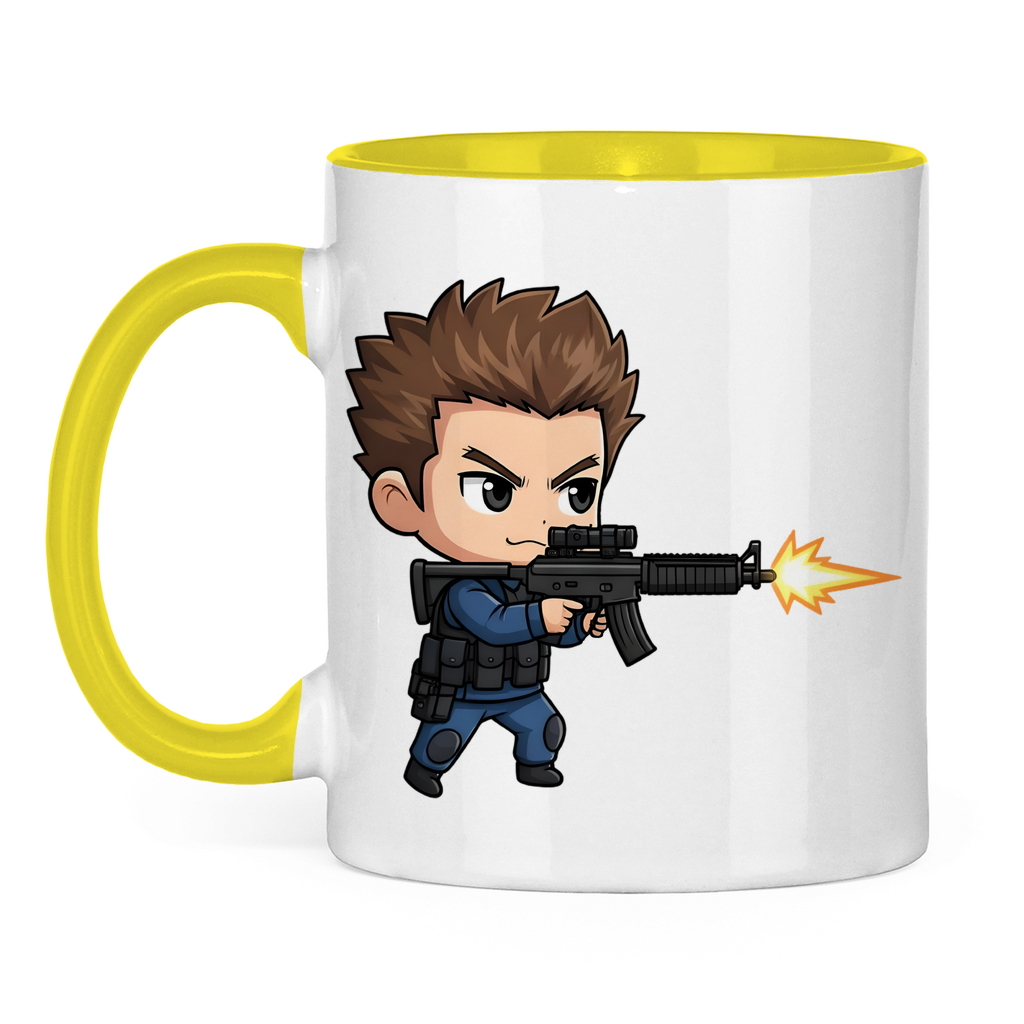 Tasse zweifarbig Soldier Police Counter Strike Chibiki