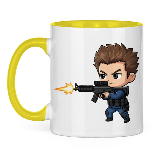 Tasse zweifarbig Soldier Police Counter Strike Chibiki