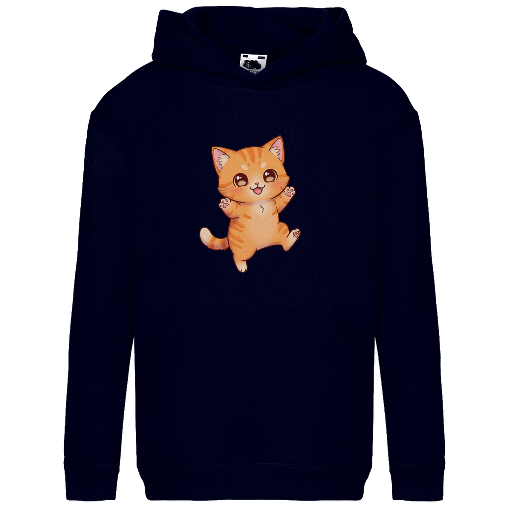 Kids Basic Hoodie kitty cat brownie