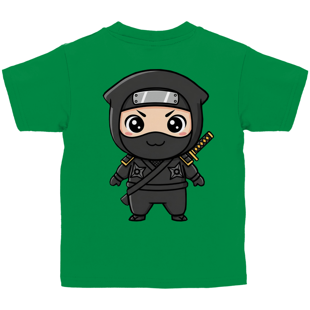 Kinder Basic T-Shirt Ninja Chibiki Shinobi black