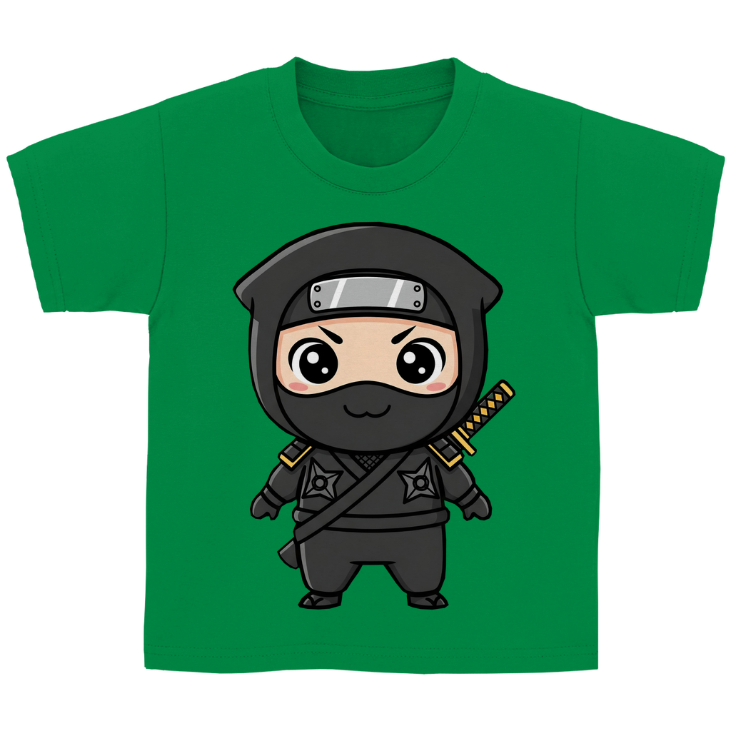 Kinder Basic T-Shirt Ninja Chibiki Shinobi black