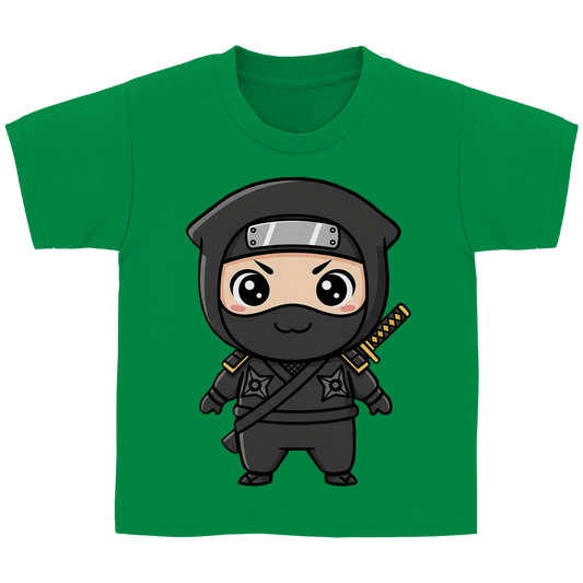 Kinder Basic T-Shirt Ninja Chibiki Shinobi black