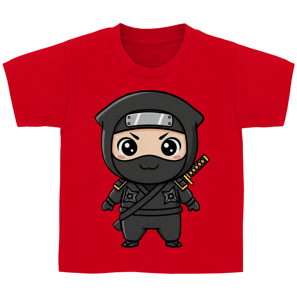 Kinder Basic T-Shirt Ninja Chibiki Shinobi black