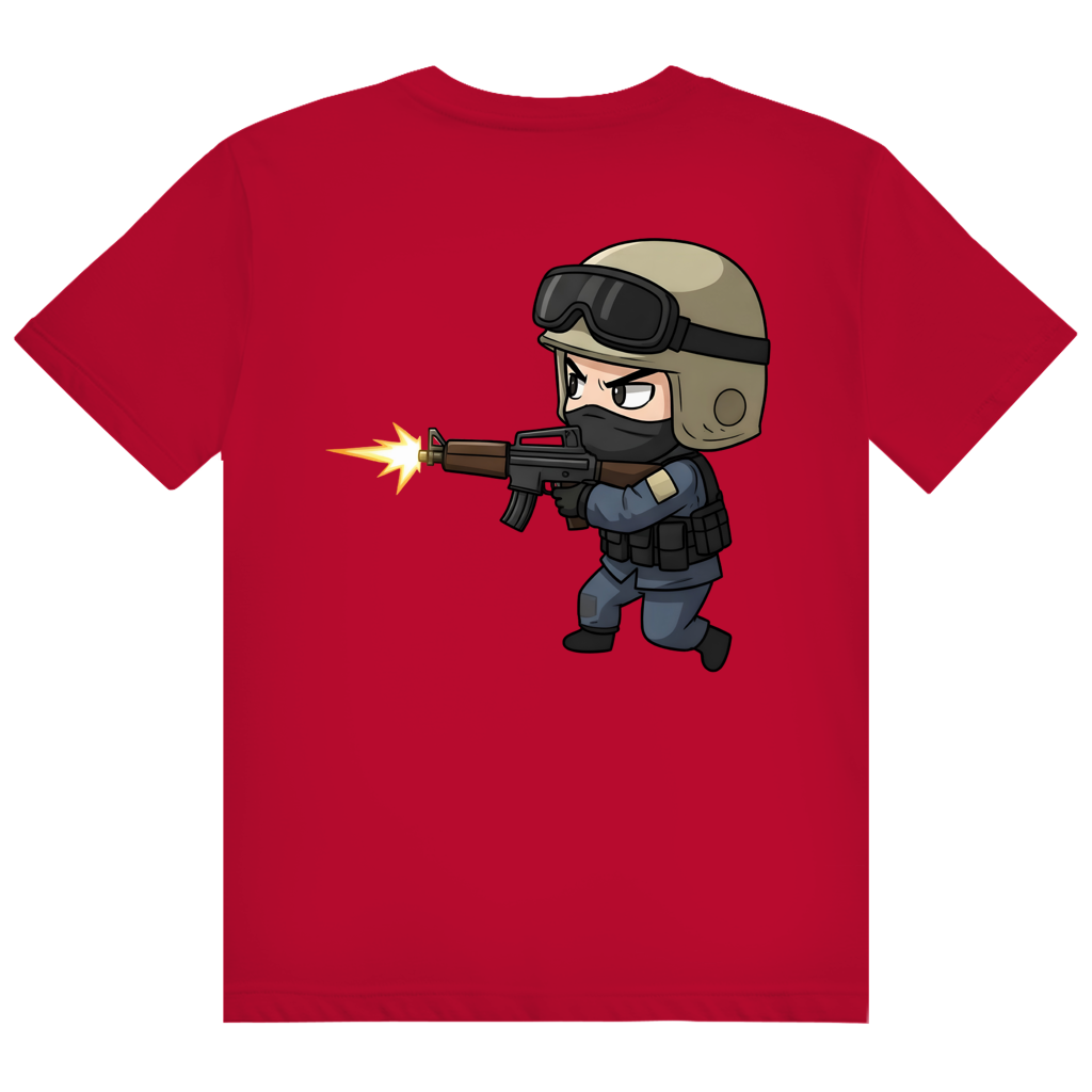 Herren Heavy Cotton T-Shirt Special Forces CSGO Chibiki Counter Strike