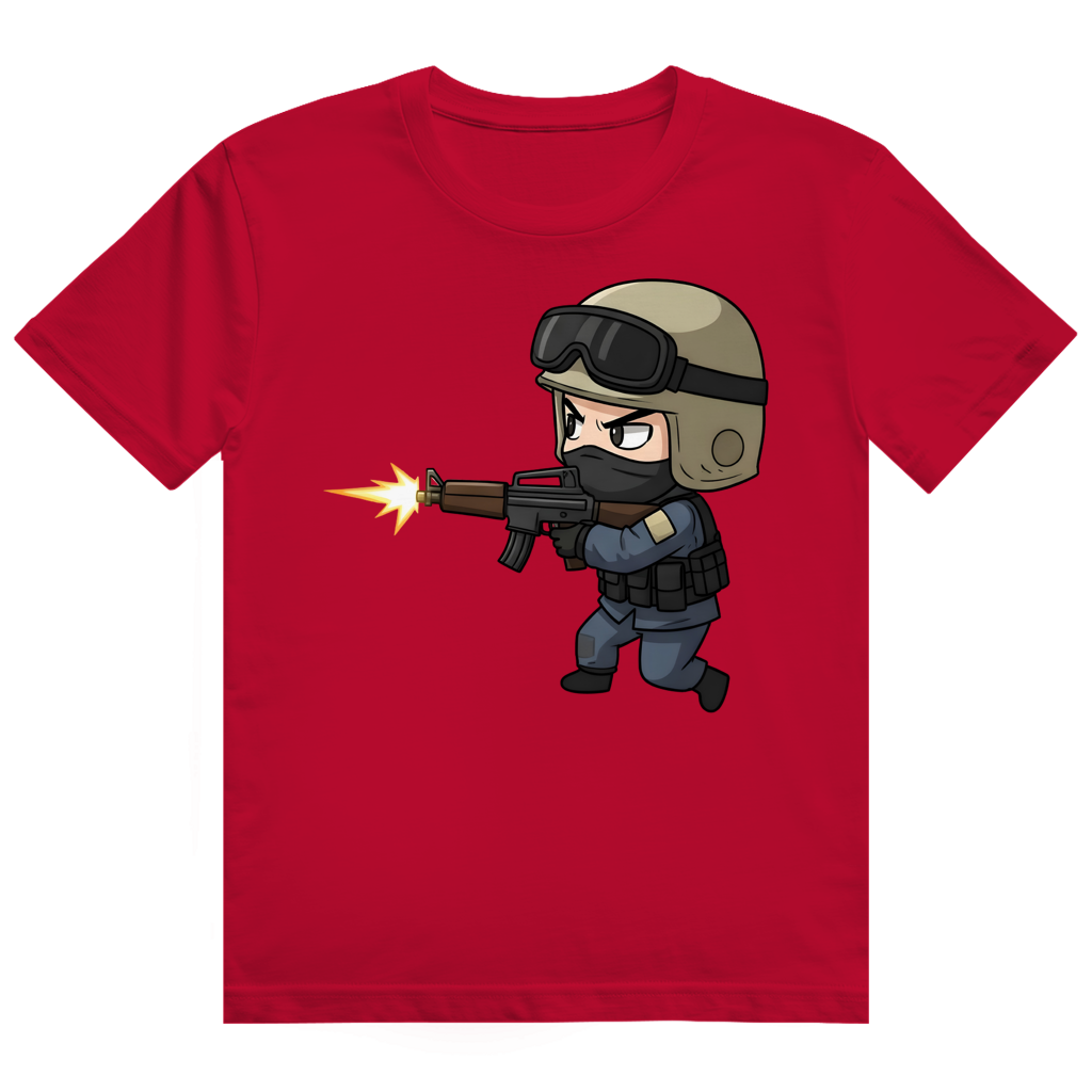 Herren Heavy Cotton T-Shirt Special Forces CSGO Chibiki Counter Strike