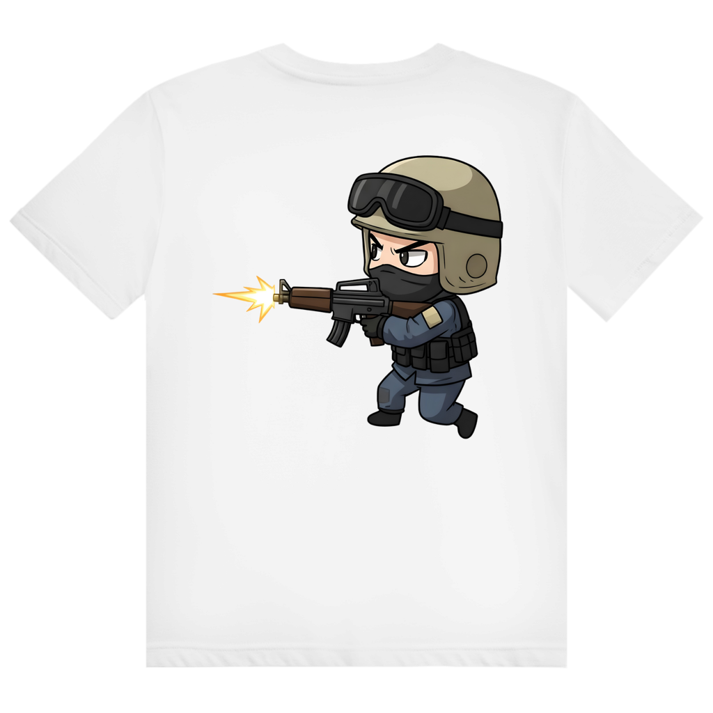 Herren Heavy Cotton T-Shirt Special Forces CSGO Chibiki Counter Strike