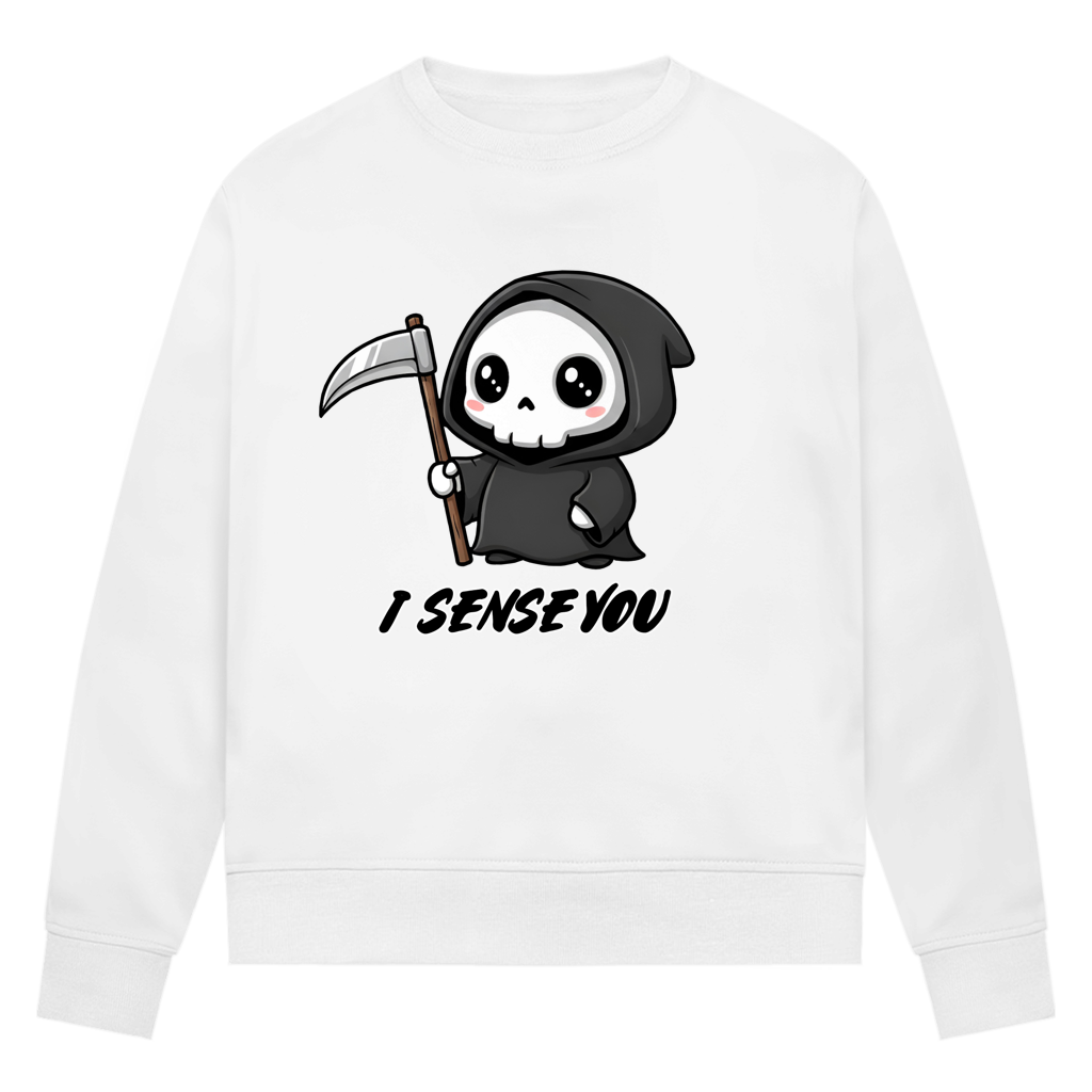 Damen Premium Bio Sweatshirt Reaper chibi Sensenmann