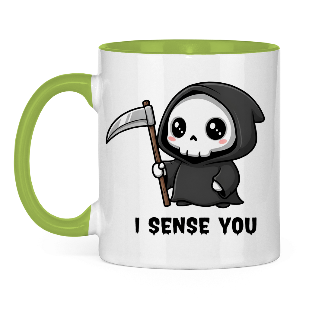 Tasse zweifarbig Reaper chibi Sensenmann