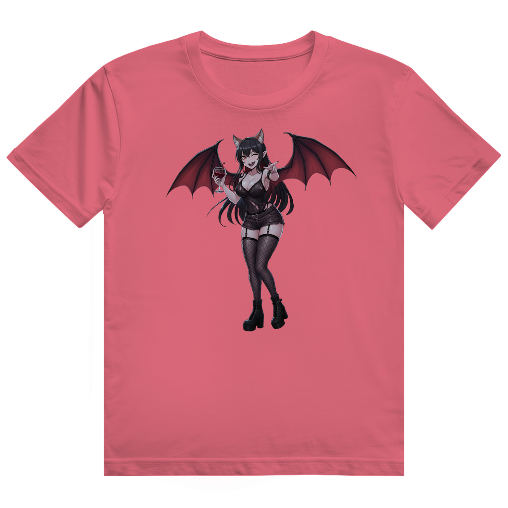 Herren Heavy Cotton T-Shirt cute vampire emo girl kawaii manga anime style