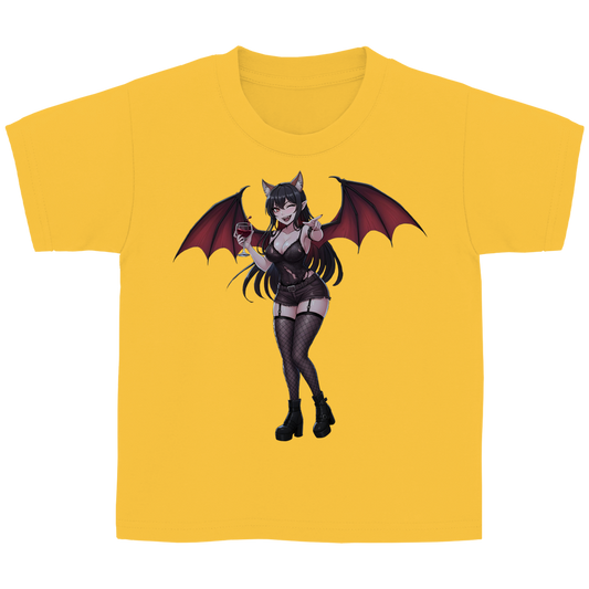 Kinder Basic T-Shirt cute vampire emo girl kawaii manga anime style