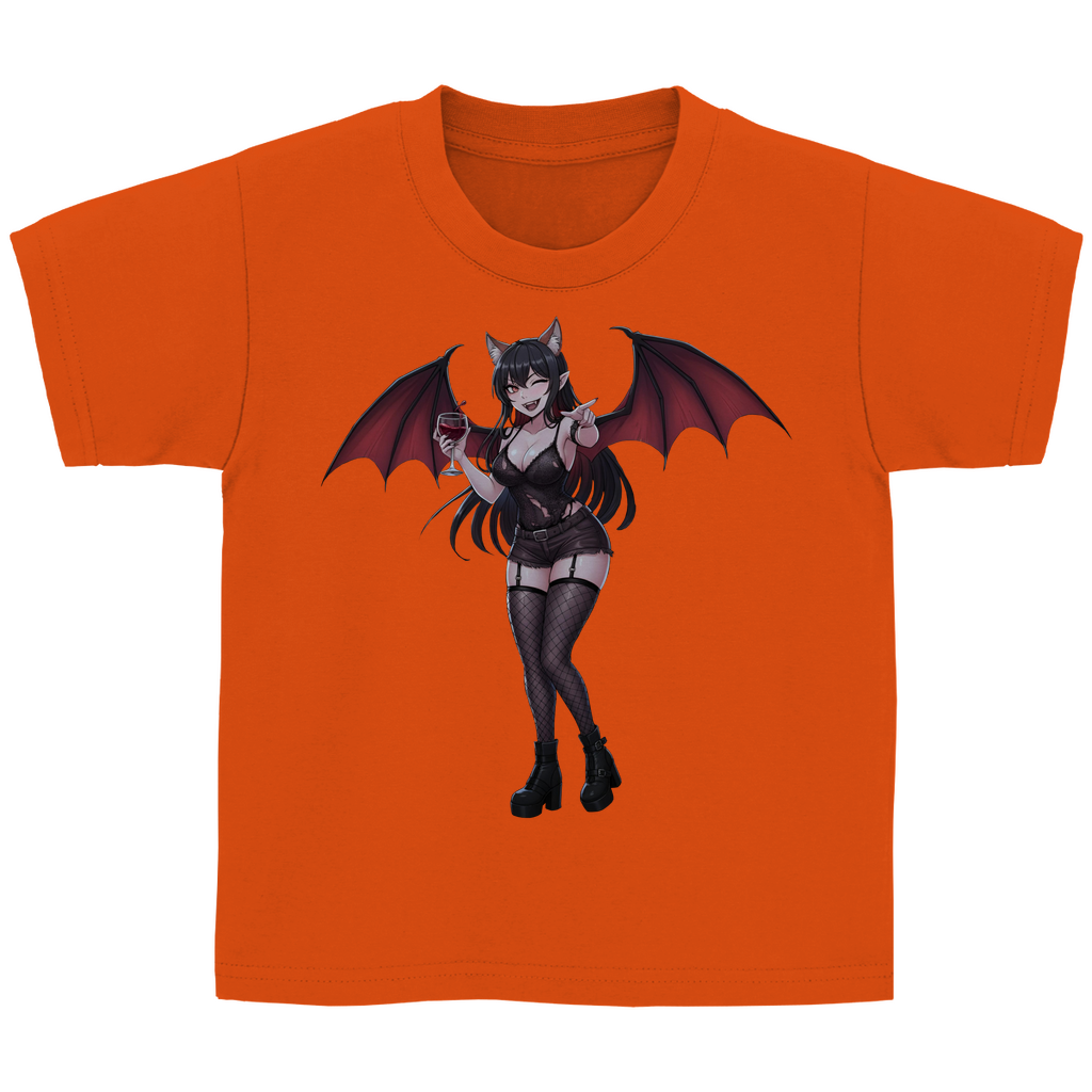 Kinder Basic T-Shirt cute vampire emo girl kawaii manga anime style