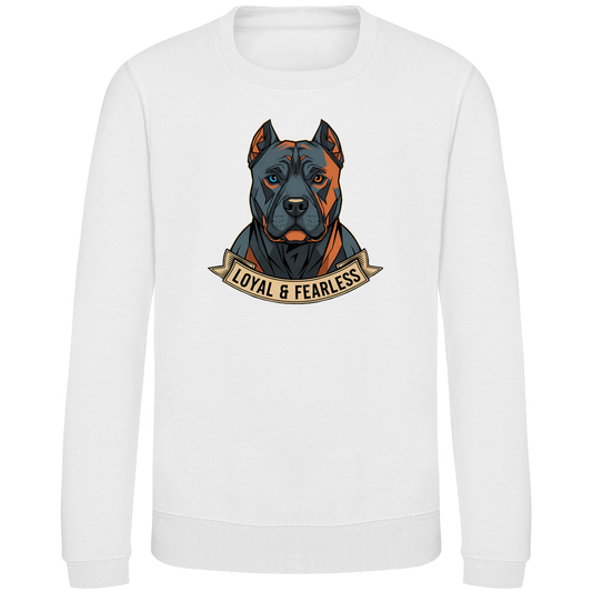 Kinder Sweatshirt Pitbull loyal and fearless dog motive