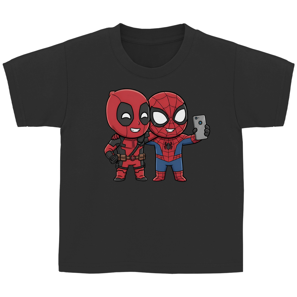 Kinder Basic T-Shirt spidy dead pool manga chibi style