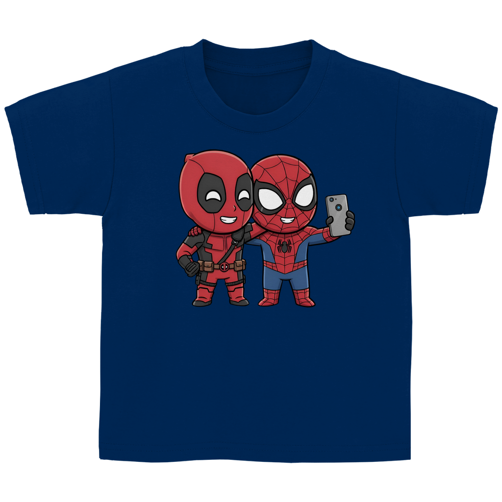 Kinder Basic T-Shirt spidy dead pool manga chibi style