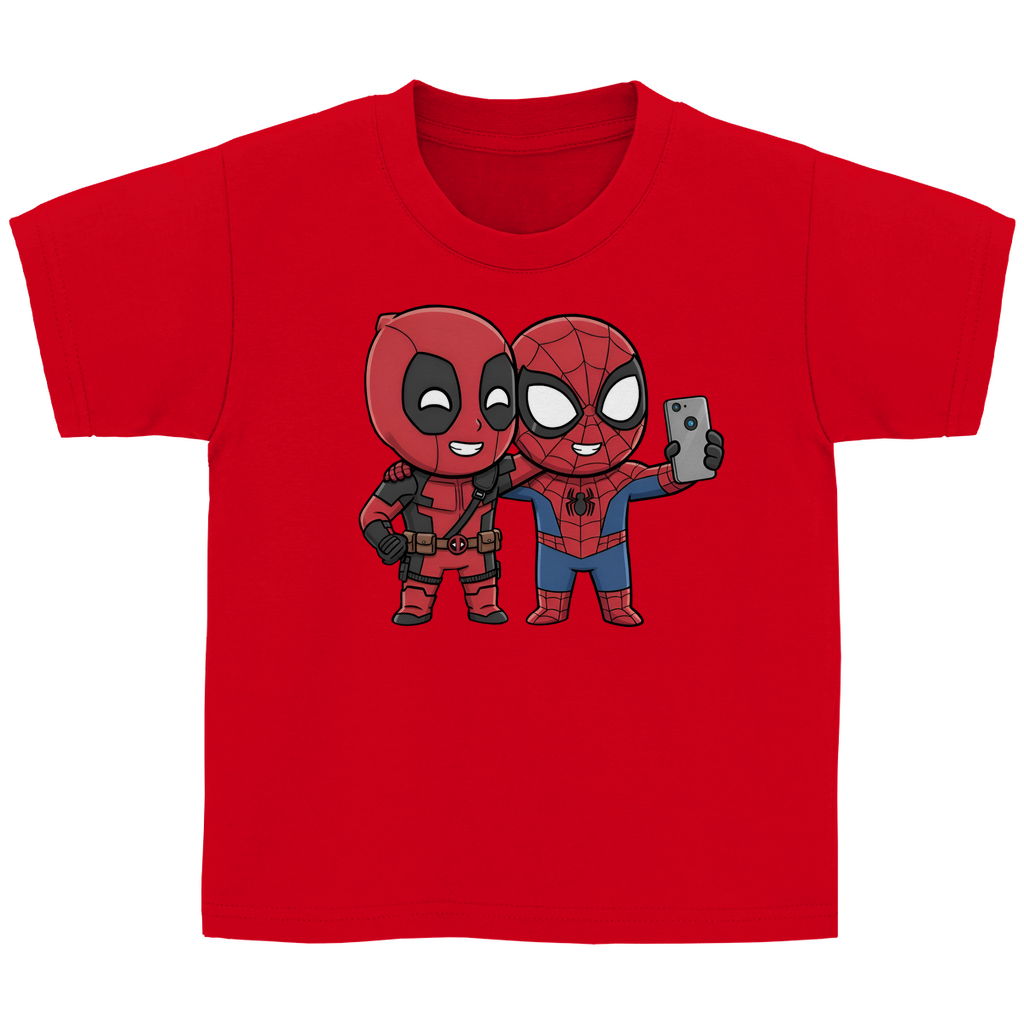 Kinder Basic T-Shirt spidy dead pool manga chibi style