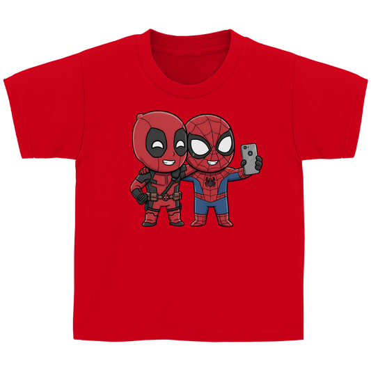 Kinder Basic T-Shirt spidy dead pool manga chibi style