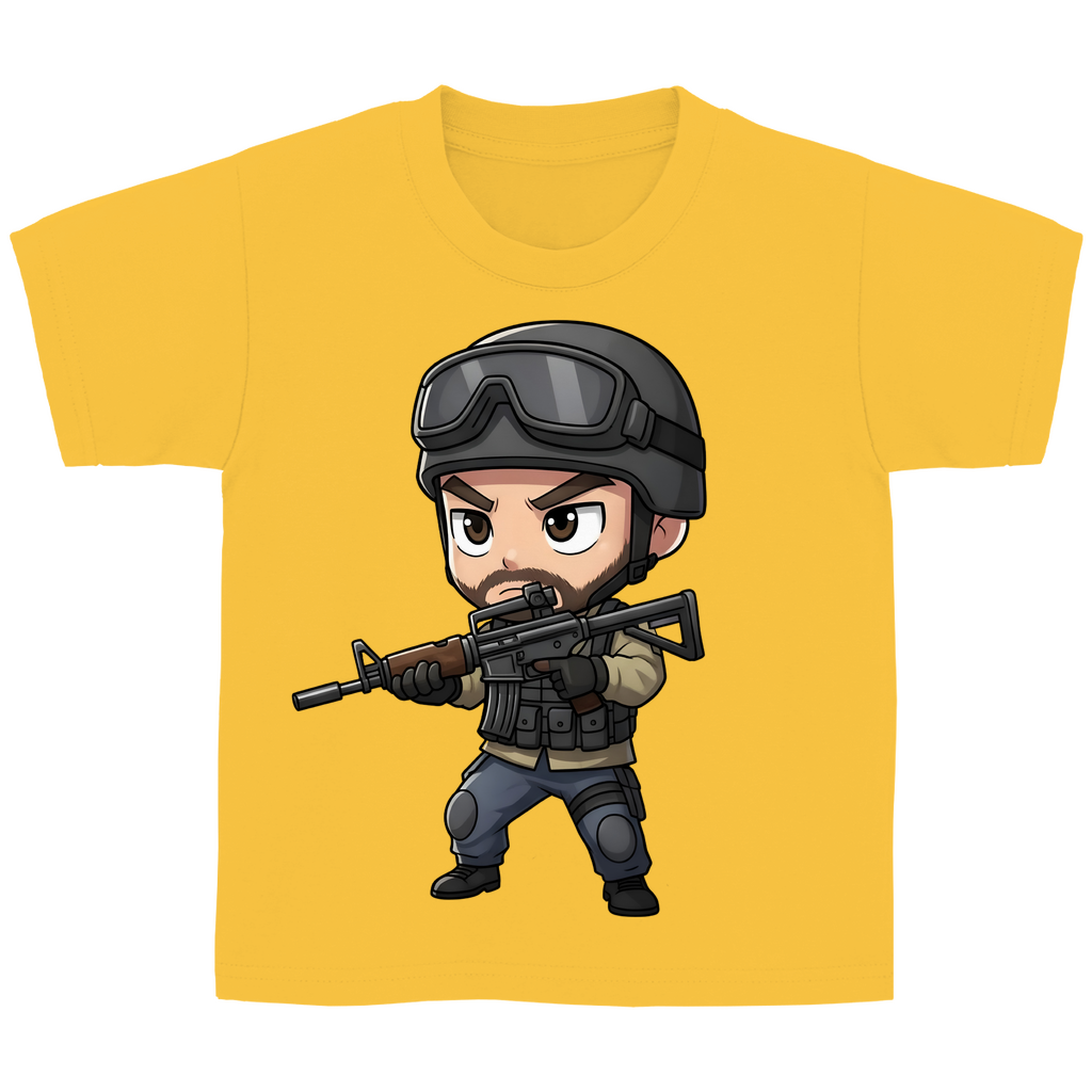 Kinder Basic T-Shirt Soldier Police Counter Strike Chibiki Special Force