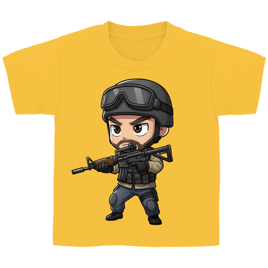 Kinder Basic T-Shirt Soldier Police Counter Strike Chibiki Special Force