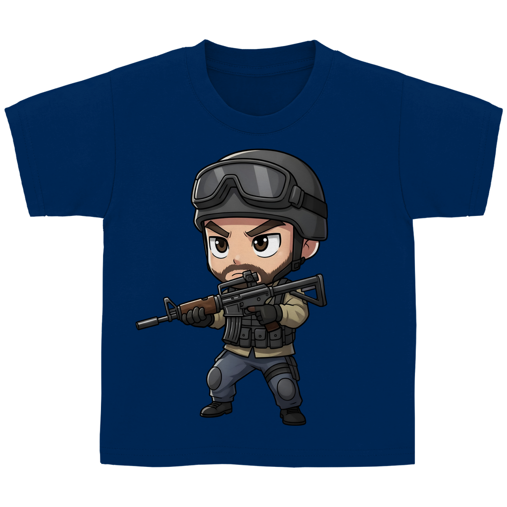 Kinder Basic T-Shirt Soldier Police Counter Strike Chibiki Special Force