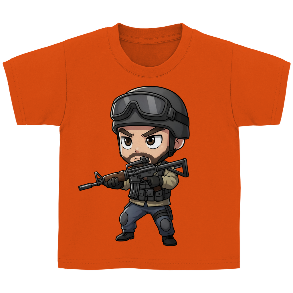Kinder Basic T-Shirt Soldier Police Counter Strike Chibiki Special Force