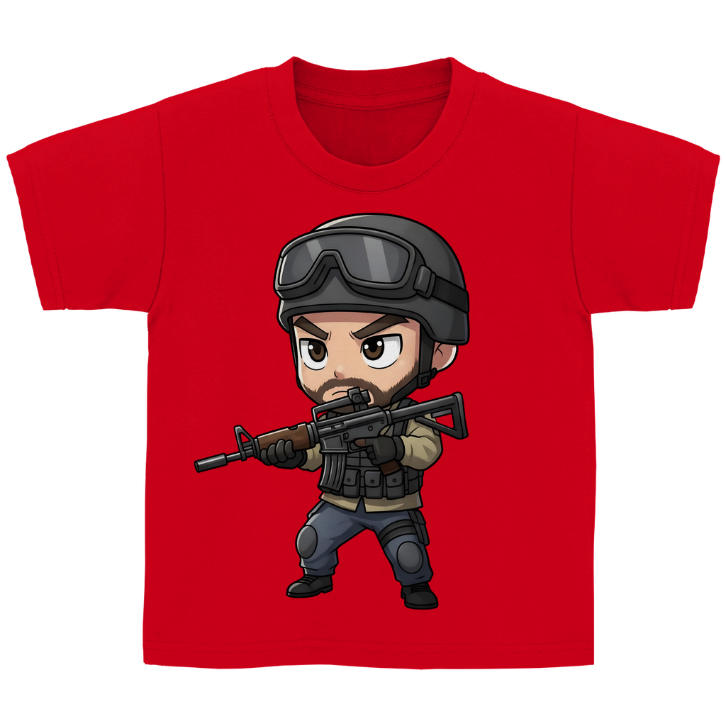 Kinder Basic T-Shirt Soldier Police Counter Strike Chibiki Special Force
