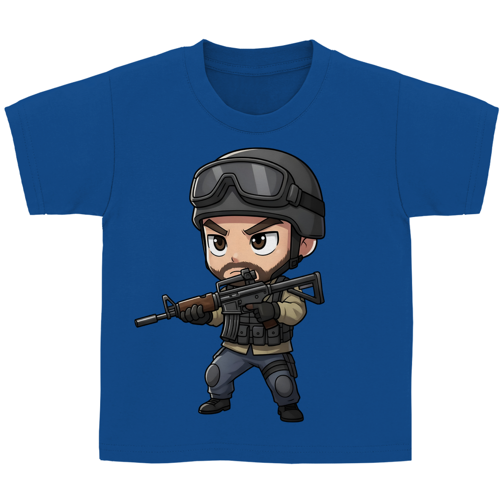 Kinder Basic T-Shirt Soldier Police Counter Strike Chibiki Special Force