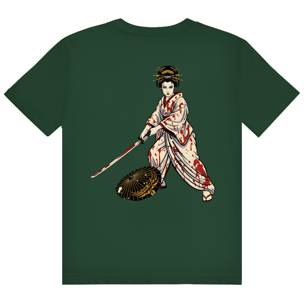 Herren Heavy Cotton T-Shirt Lady Snowblood inspired - blood spill , Tarantino kill bill