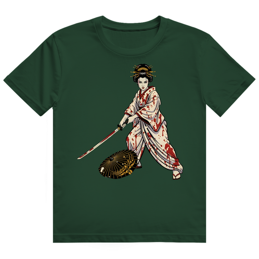 Herren Heavy Cotton T-Shirt Lady Snowblood inspired - blood spill , Tarantino kill bill