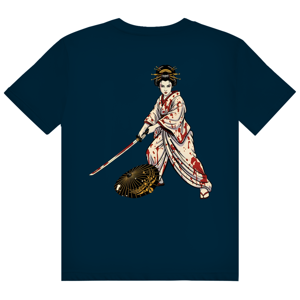 Herren Heavy Cotton T-Shirt Lady Snowblood inspired - blood spill , Tarantino kill bill