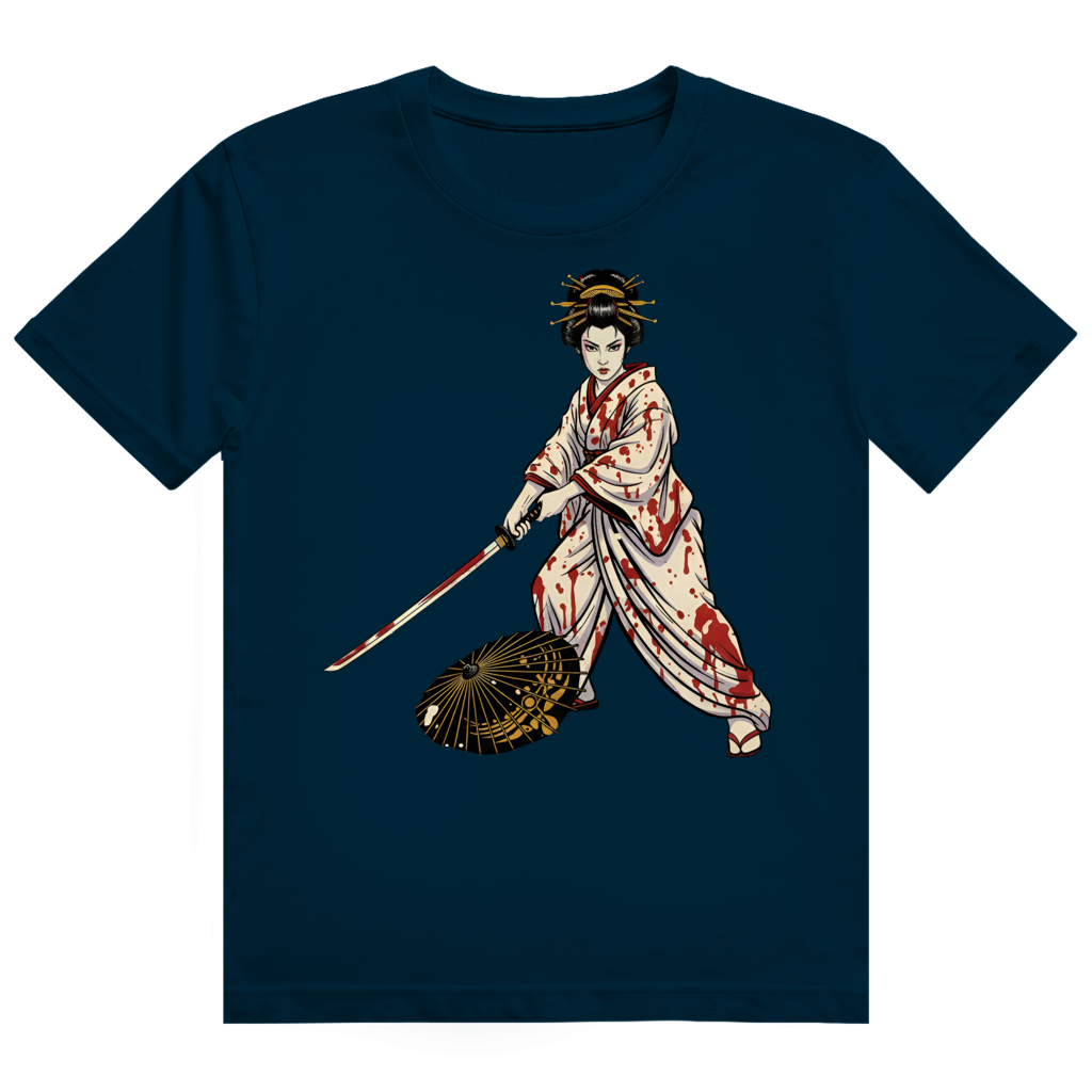 Herren Heavy Cotton T-Shirt Lady Snowblood inspired - blood spill , Tarantino kill bill